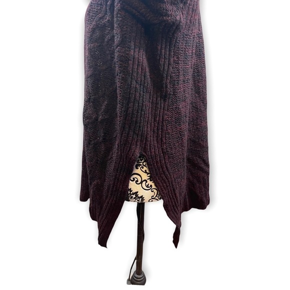 DAYTRIP burgundy/maroon marled cardigan. Size small - Picture 5 of 9
